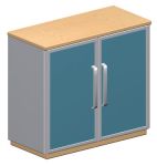 Шкаф низкий со стеклом