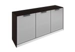 Низкий шкаф с 3-мя стеклянными дверьми