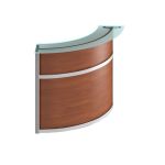 Модуль ресепшен со стеклом 90 градусов изогнутой наружу (без опор)