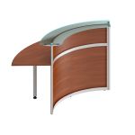 Модуль ресепшен СО СТЕКЛОМ 90 град изогнутой внутрь (с опорой)