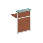 Модуль стойки ресепшен со стеклом прямой 800 (без опор)