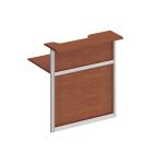 Модуль ресепшен прямой 1000 с вырезом правый ( без опор)