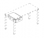 Тумба подвесная 1-ящичная (для стола 70)