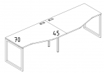 Рабочая станция QUATTRO (2х120) столы Техно на металлокаркасе