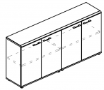 Шкаф низкий комбинированный закрытый (топ МДФ)