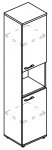 Шкаф для документов 2-х дверный с открытой нишей узкий (топ ДСП)