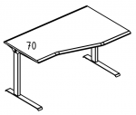 Стол правый Техно эргономичный на каркасе МL 2 скоса