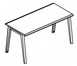 Стол письменный на металлокаркасе МТ (2 скоса) 