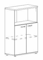 Шкаф средний полузакрытый A4 А4 9363 БП