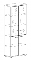 Шкаф со стеклянными дверьми в алюминиевой рамке A4 А4 9380 БП