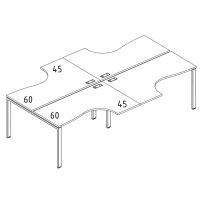 Рабочая станция UNO столы (4х120) Классика A4 А4 Б1 180-2 БП