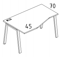 Стол эргономичный левый 