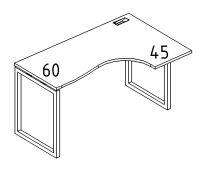 Стол 120 эргономичный правый Классика каркас QUATTRO A4 А4 Б4 032 БП