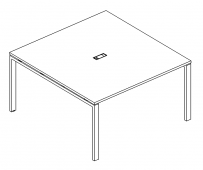 Стол 120 на металлокаркасе UNO в переговорную A4 А4 Б1 131 БП