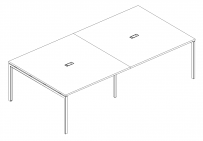Стол переговорный 240 на каркасе DUE A4 А4 Б2 131-2 БП