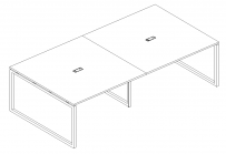 Стол 240 с каркасом QUATTRO переговорный A4 А4 Б4 131-2 БП