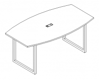 Стол переговорный 200 с металлокаркасом QUATTRO A4 А4 Б4 113 БП