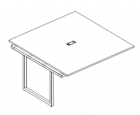 Секция стола для переговоров на каркасе QUATTRO A4 А4 Б4 131-1 БП