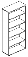 Стеллаж высокий (топ ДСП)  Alta МР 9475