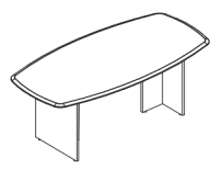 Стол для переговоров овальный на опорах ДСП Alta МР 176