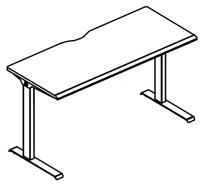 Стол письменный 160 на металлокаркасе МL (1 скос) Alta ML МР А2 005.02