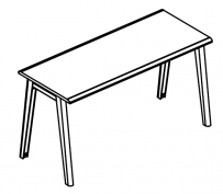 Стол письменный на металлокаркасе МТ (2 скоса) Alta MT МР Б1Б 003.01