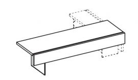 Стол руководителя для левосторонней сервисной тумбы