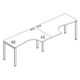 Рабочая станция столы Классика каркас UNO (2х160)
