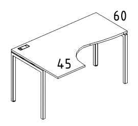Стол эргономичный левый 