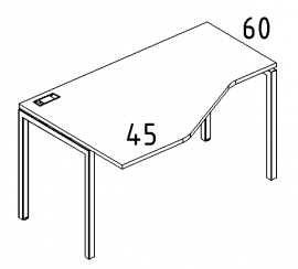 Стол эргономичный левый 