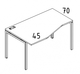 Стол эргономичный левый 