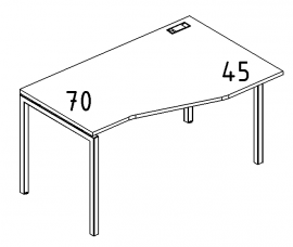 Стол эргономичный правый 