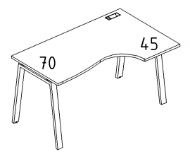 Стол эргономичный правый 