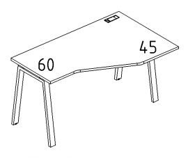 Стол эргономичный правый 