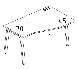 Стол эргономичный правый 