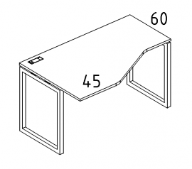 Стол эргономичный левый 