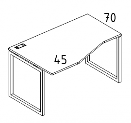 Стол эргономичный левый 