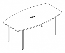 Стол 160 для переговоров на каркасе DUE