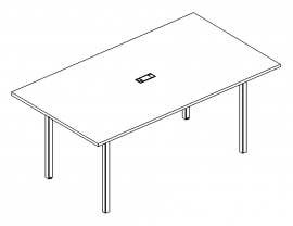 Стол переговорный 220 на металлокаркасе DUE