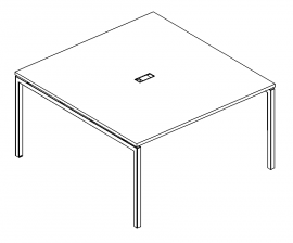 Стол 120 для переговорный на каркасе DUE