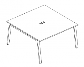 Стол 140 на металлокаркасе TRE для переговорной