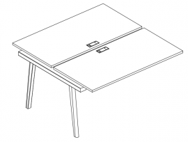 Секция стола рабочей станции (2х160)