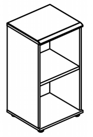 Стеллаж низкий узкий (топ МДФ)