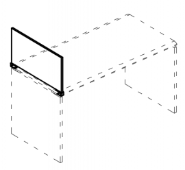 Экран настольный торцевой ДСП для стола 90 