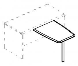 Брифинг-приставка боковая на опоре