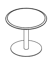Стол для переговоров круглый на опоре-колонне