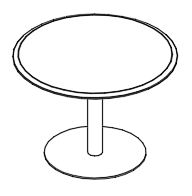 Стол для переговоров круглый на опоре-колонне