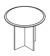Стол для переговоров круглый на опоре ДСП