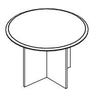 Стол для переговоров круглый на опоре ДСП