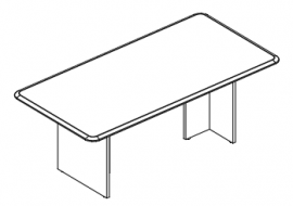 Стол для переговоров прямоугольный на опорах ДСП